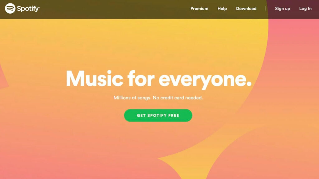 Spotify CTA example