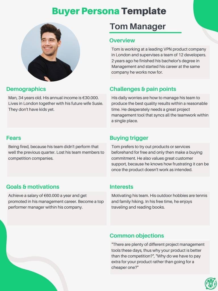 Tom buyer persona example template