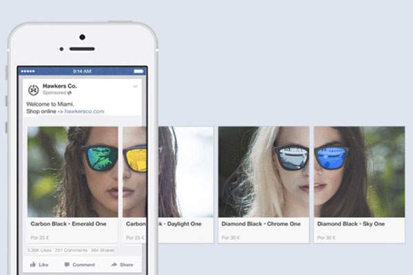 Best Facebook ads strategies for eCommerce Facebook carousel ads example