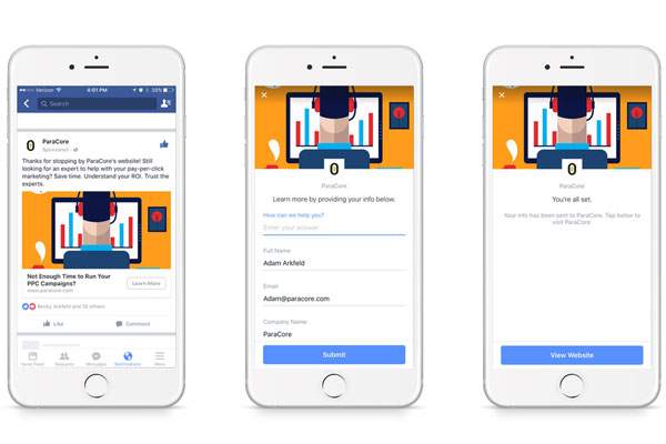 Best Facebook ads strategies for eCommerce Facebook lead ads example