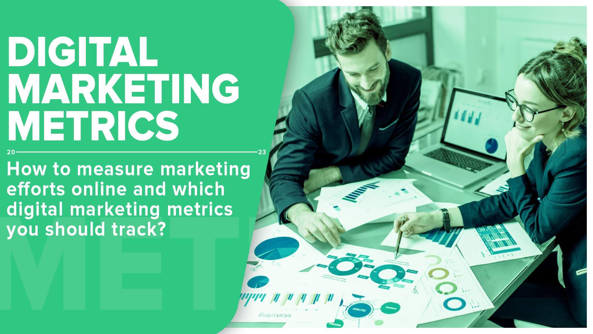 10 digital marketing metrics each business should track cover image.