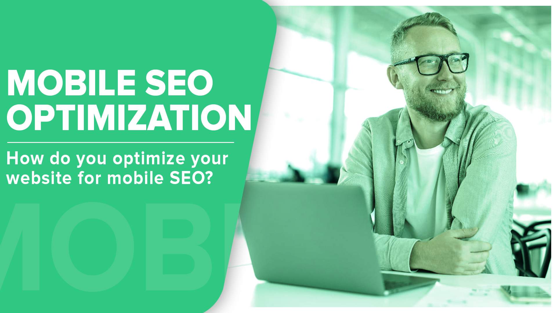 Feature image of digital marketing blog post about optimizing your website for mobile SEO by Adomas Sulcas from Growth-bite.